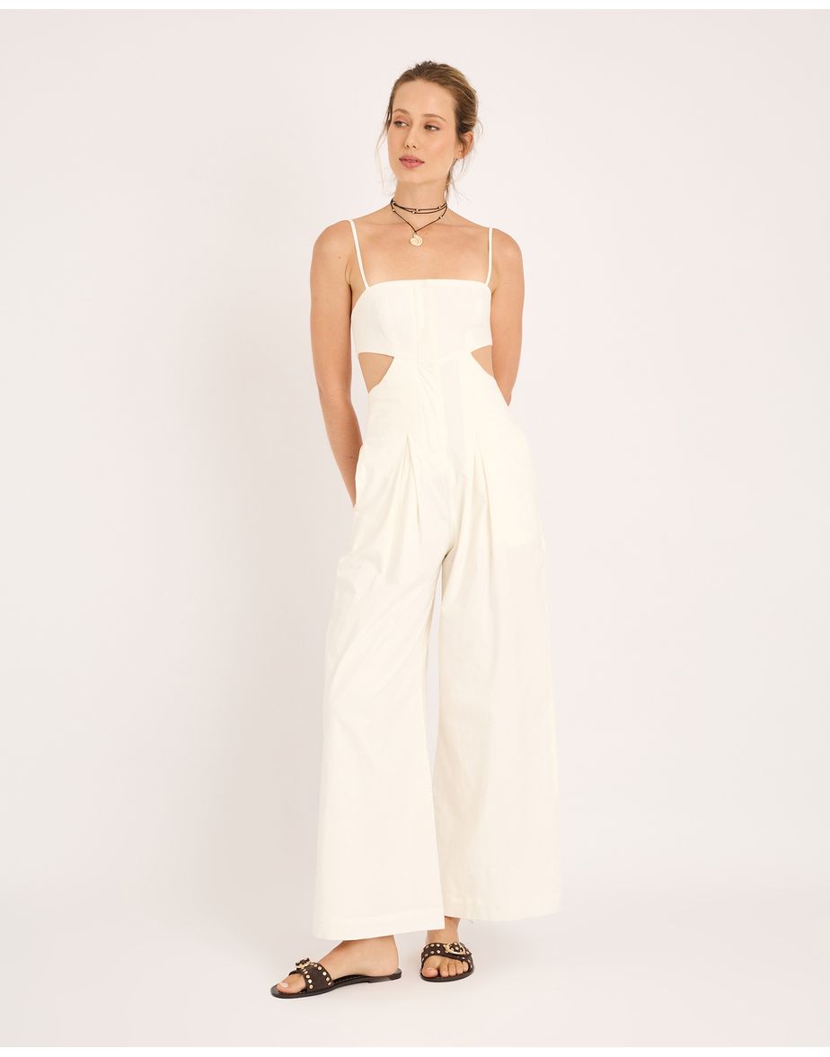 Macacão cotton ray off-white
