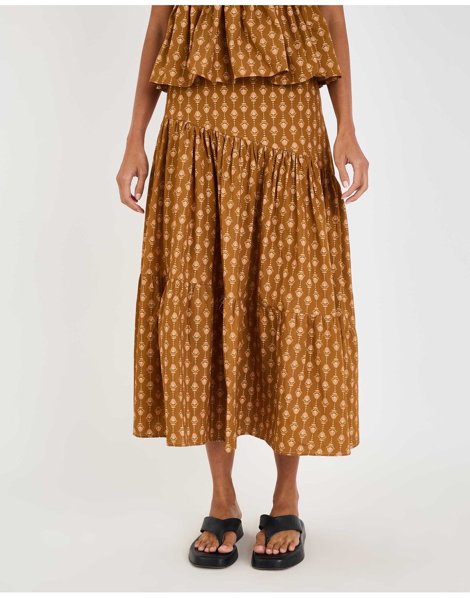 Saia curcuma inv estampado
