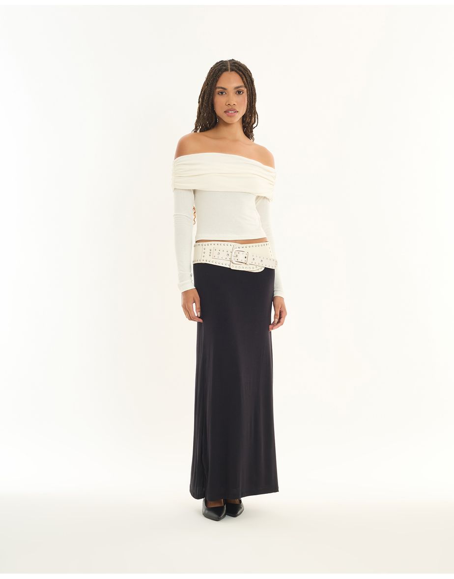 Blusa ombro inv off-white