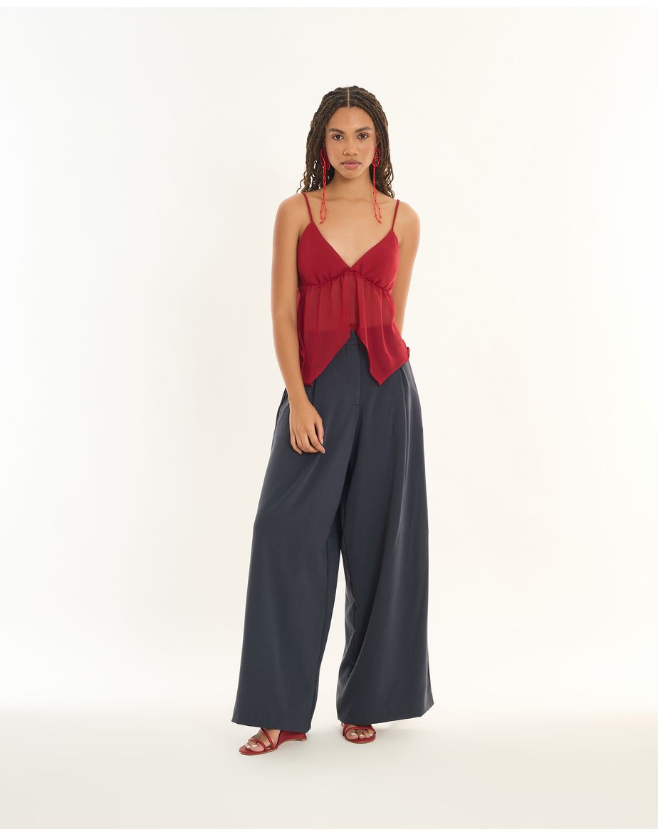 Top pontas inv vermelho