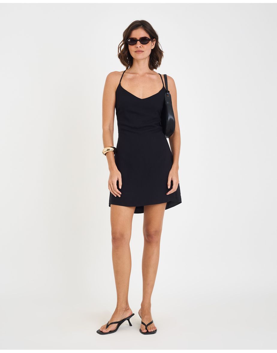Vestido costas inv preto