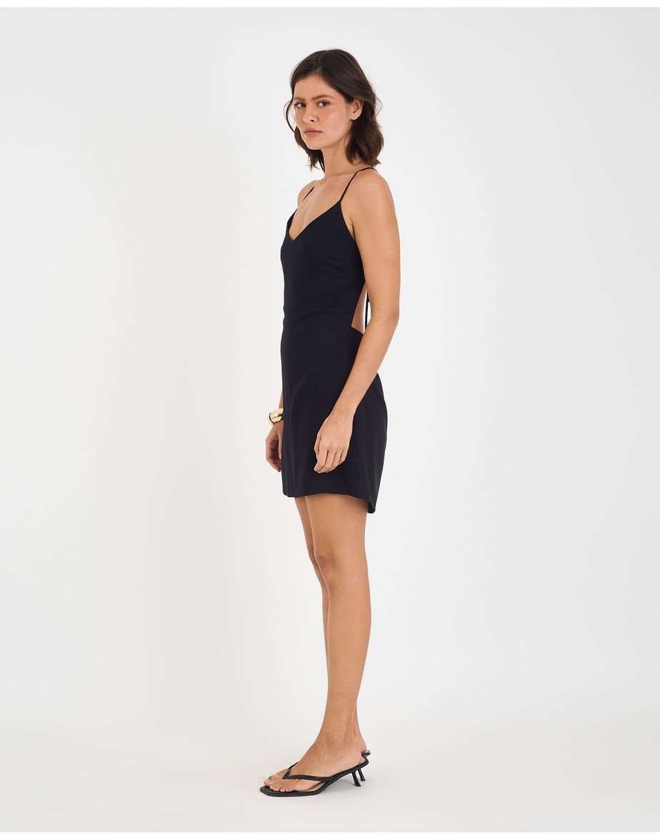 Vestido costas inv preto
