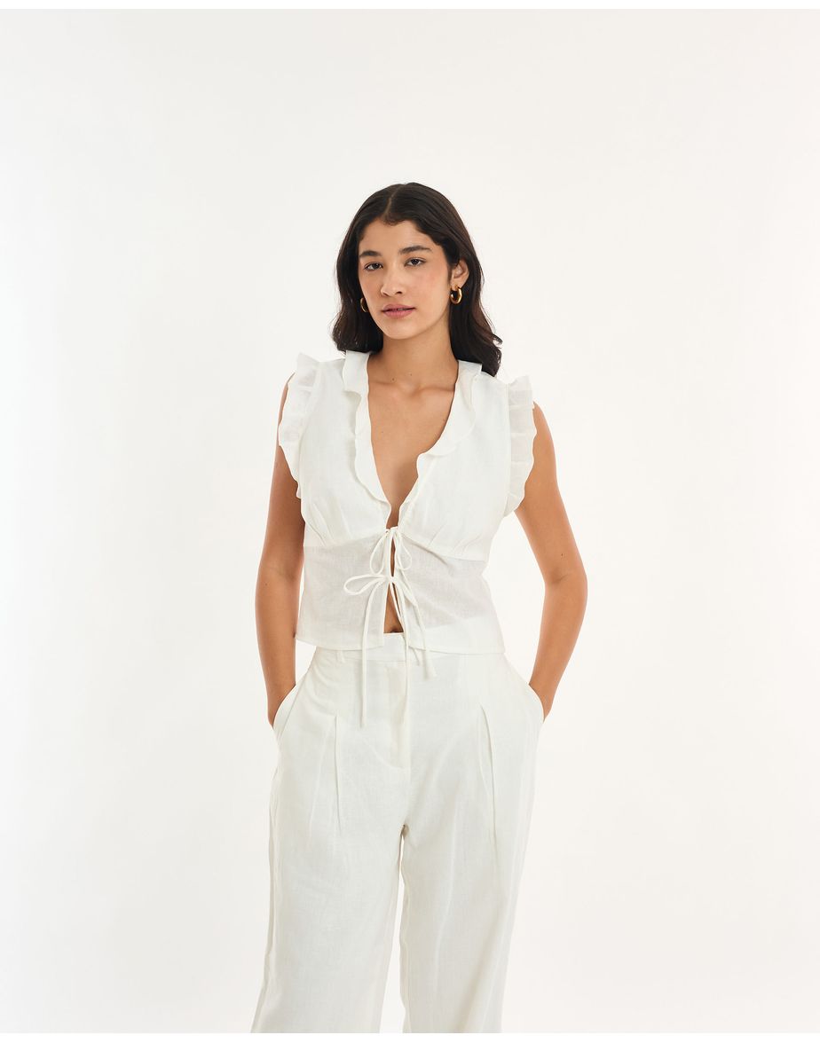 Blusa cambraia alt off-white