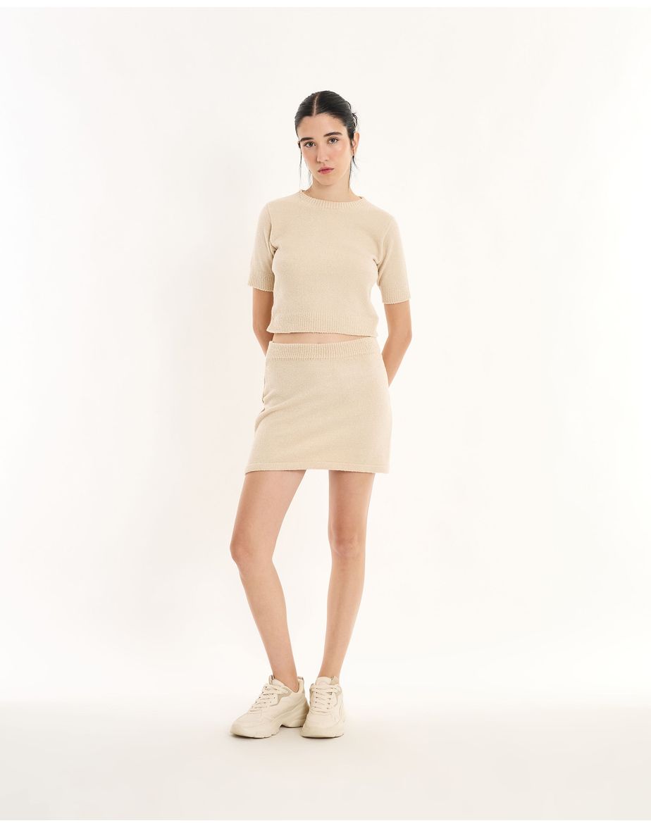 Saia tricot tot off-white