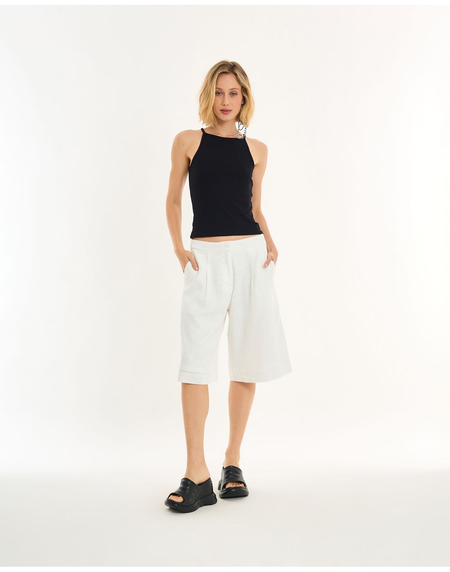 Bermuda linho alt off-white