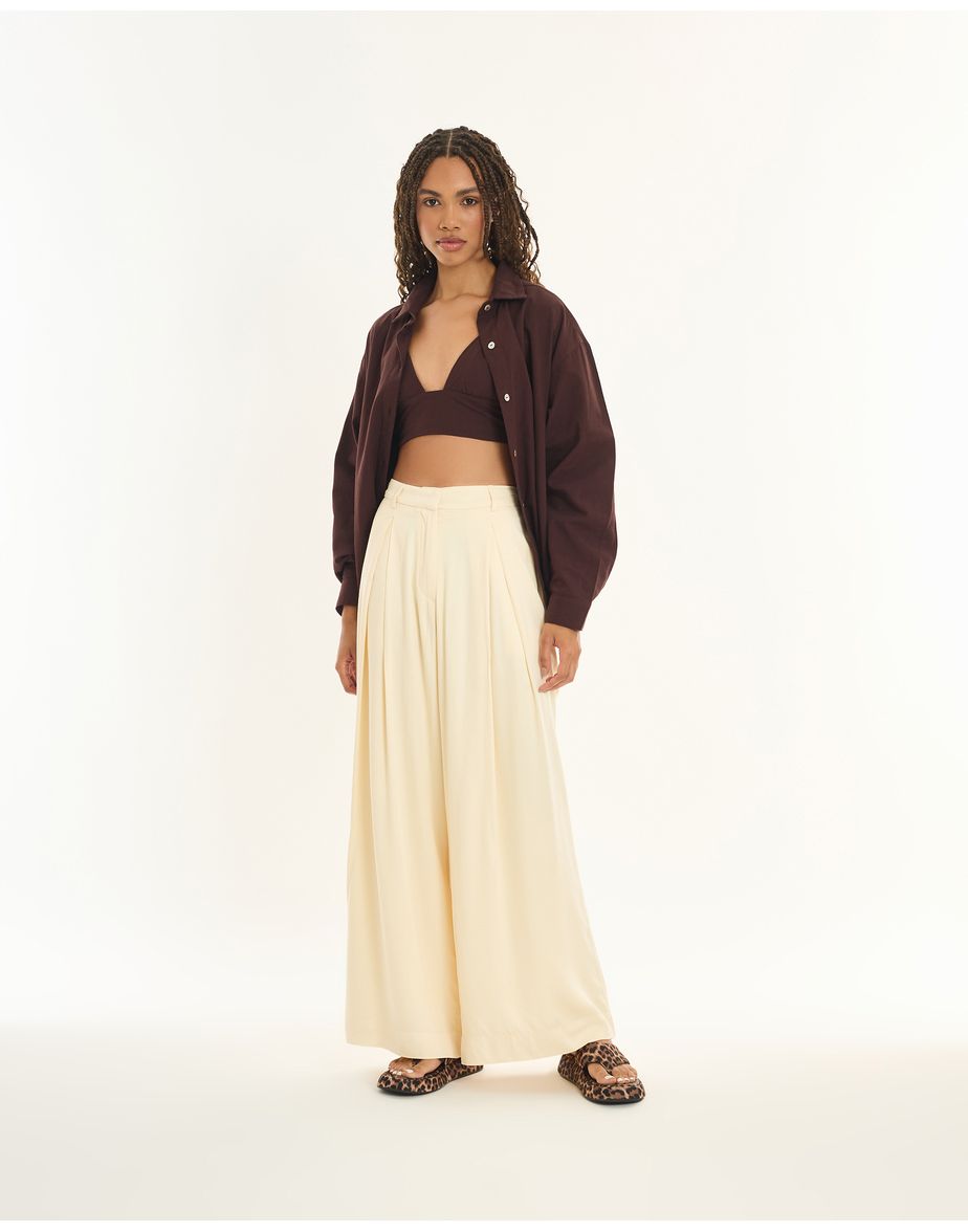 Calca pantalona inv off-white
