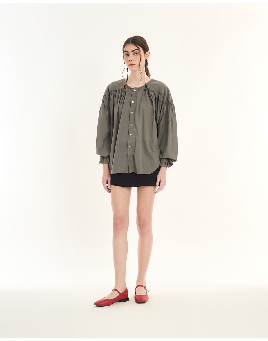 Blusa manga inv cinza