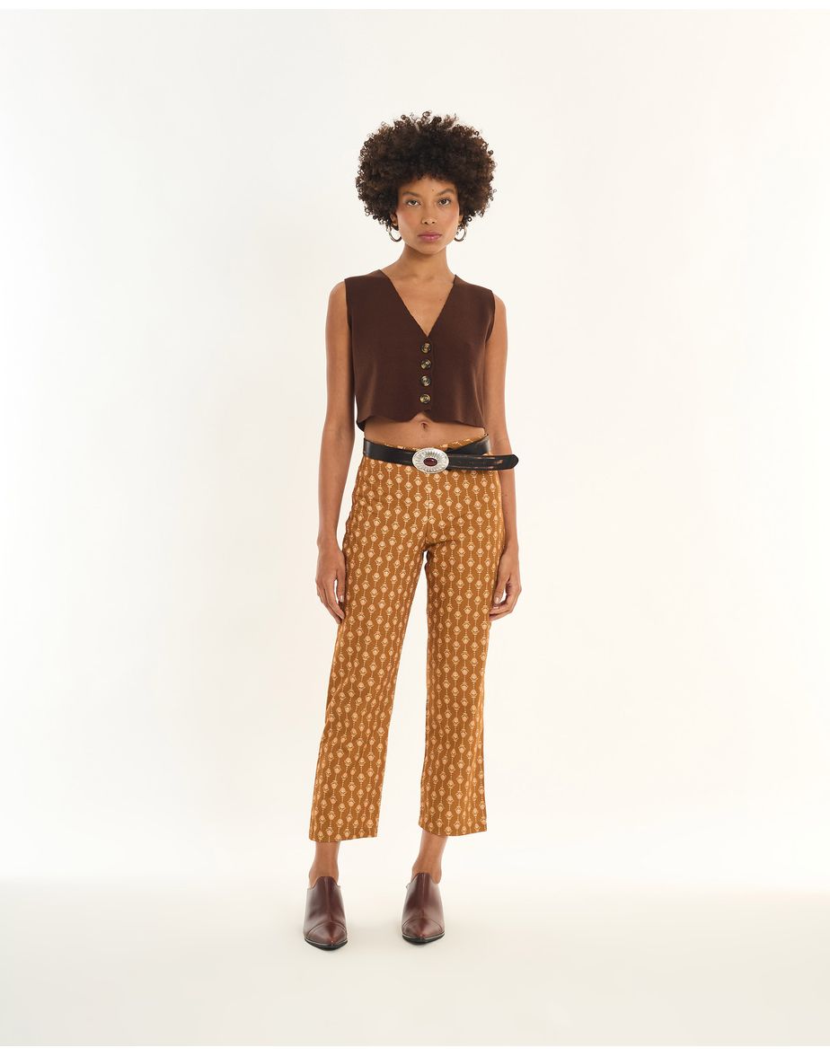Colete tricot inv marrom