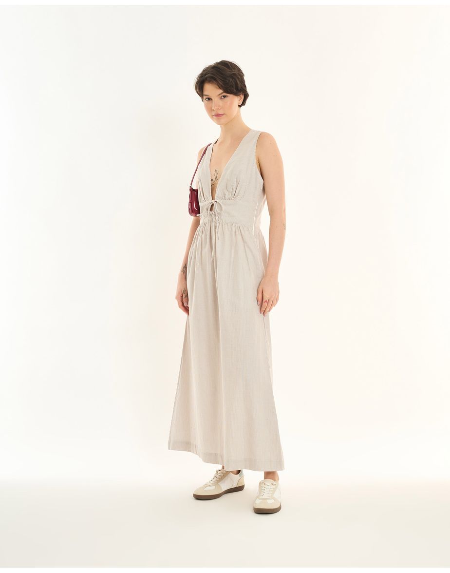 Vestido camisaria inv listrado