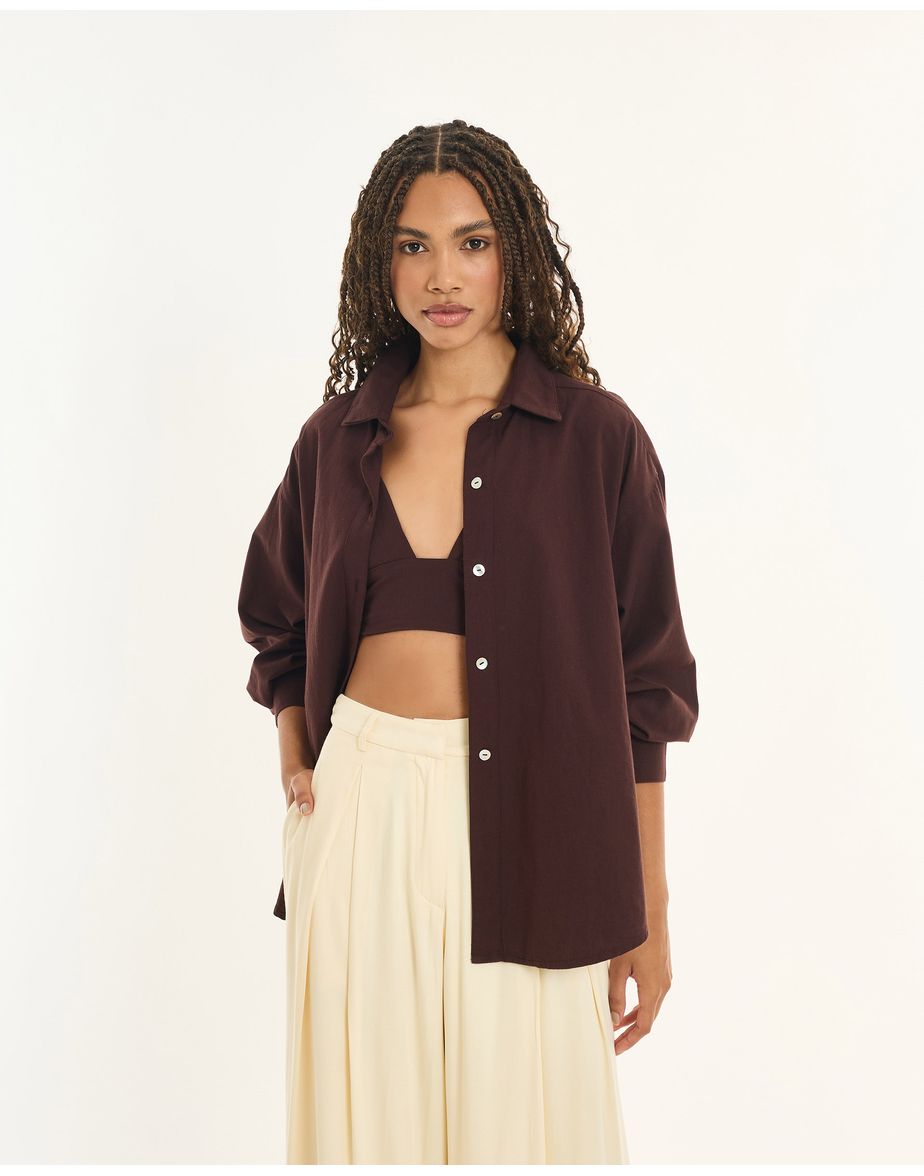 Camisa ravenna inv marrom