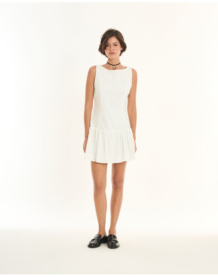 Vestido mini inv off-white