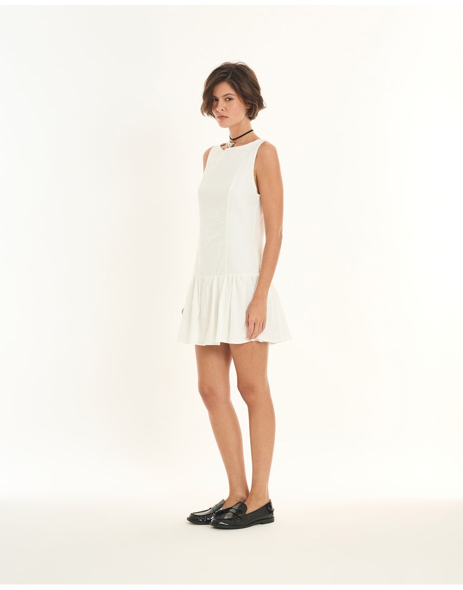 Vestido mini inv off-white