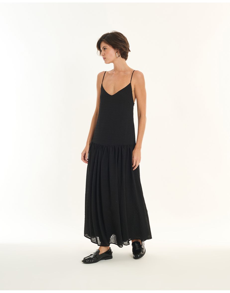 Vestido anarruga inv preto