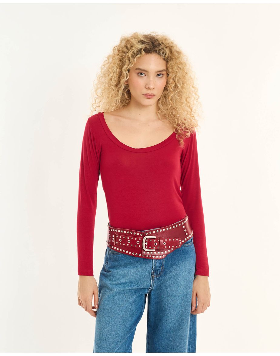 Camiseta basica inv vermelho
