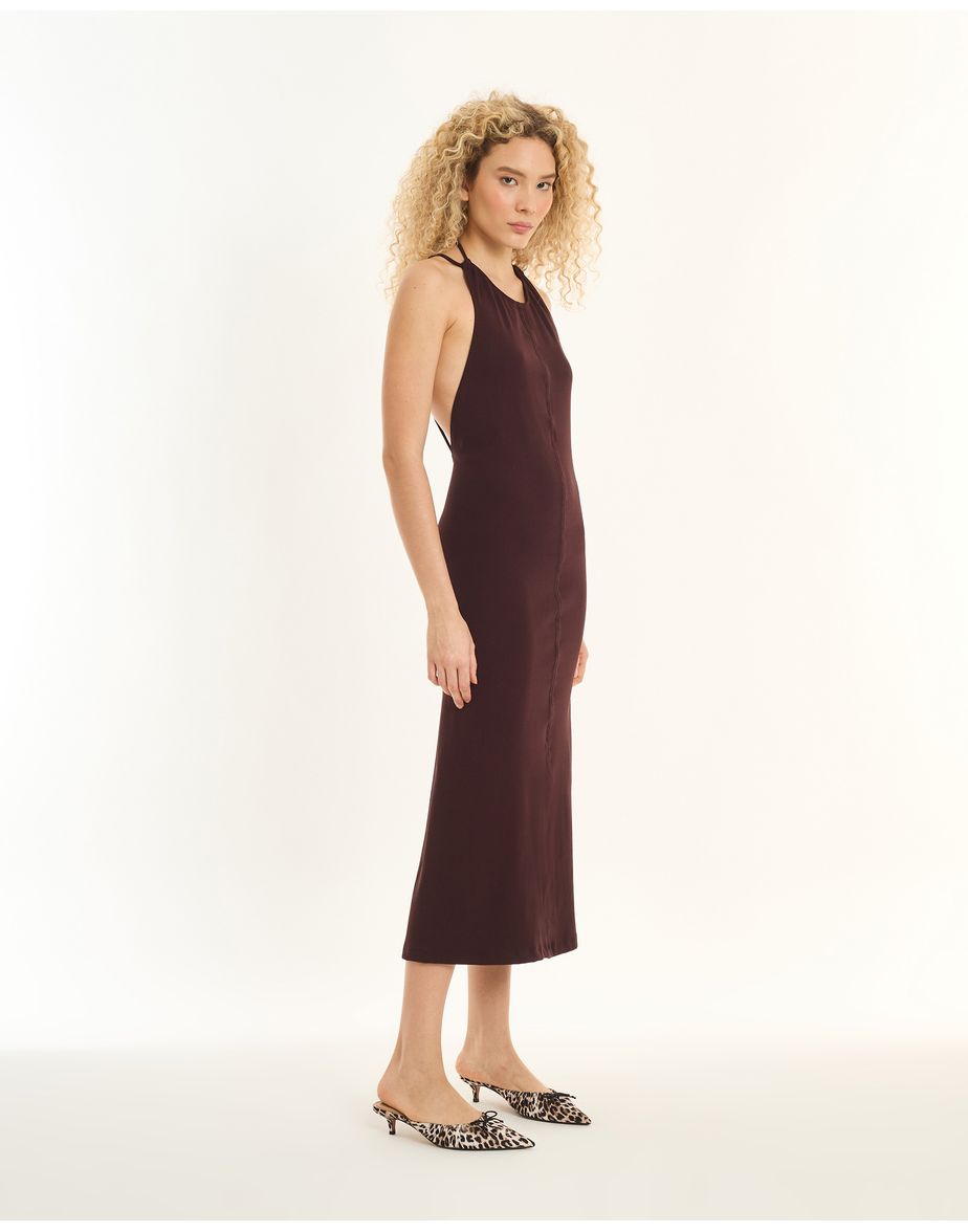 Vestido bandage inv marrom