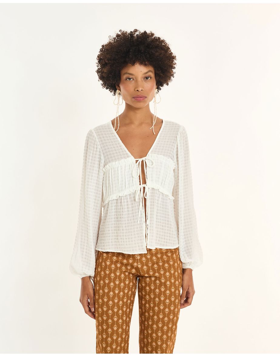 Blusa anarruga inv off-white