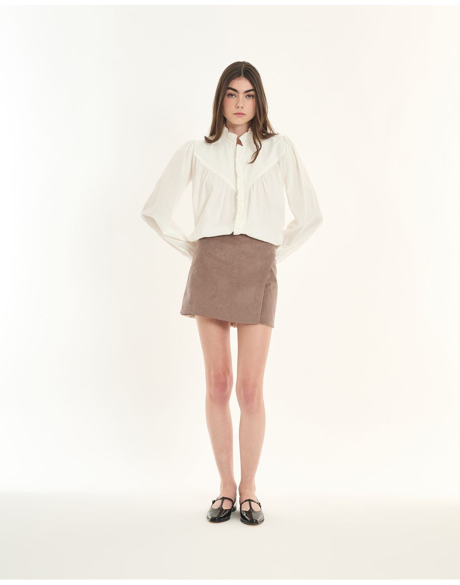 Camisa recorte inv off-white