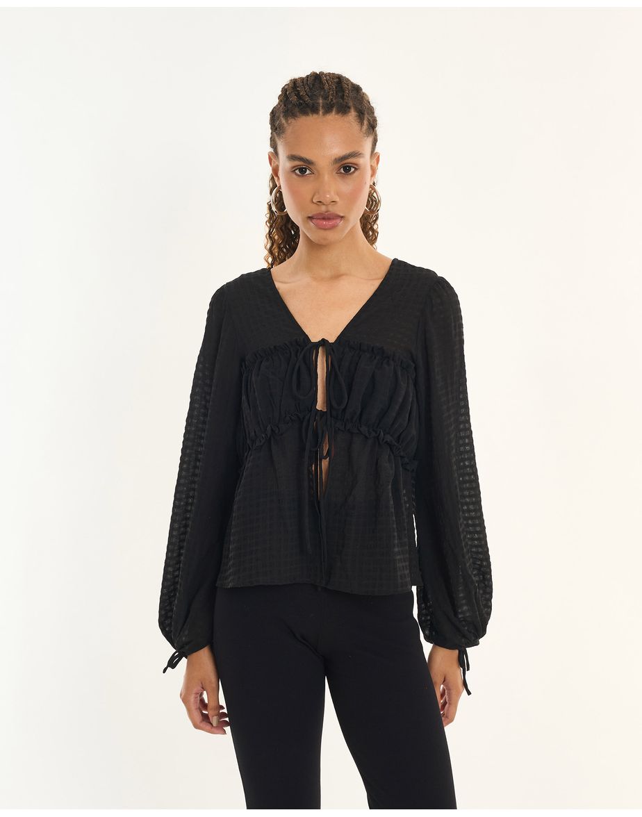 Blusa anarruga inv preto