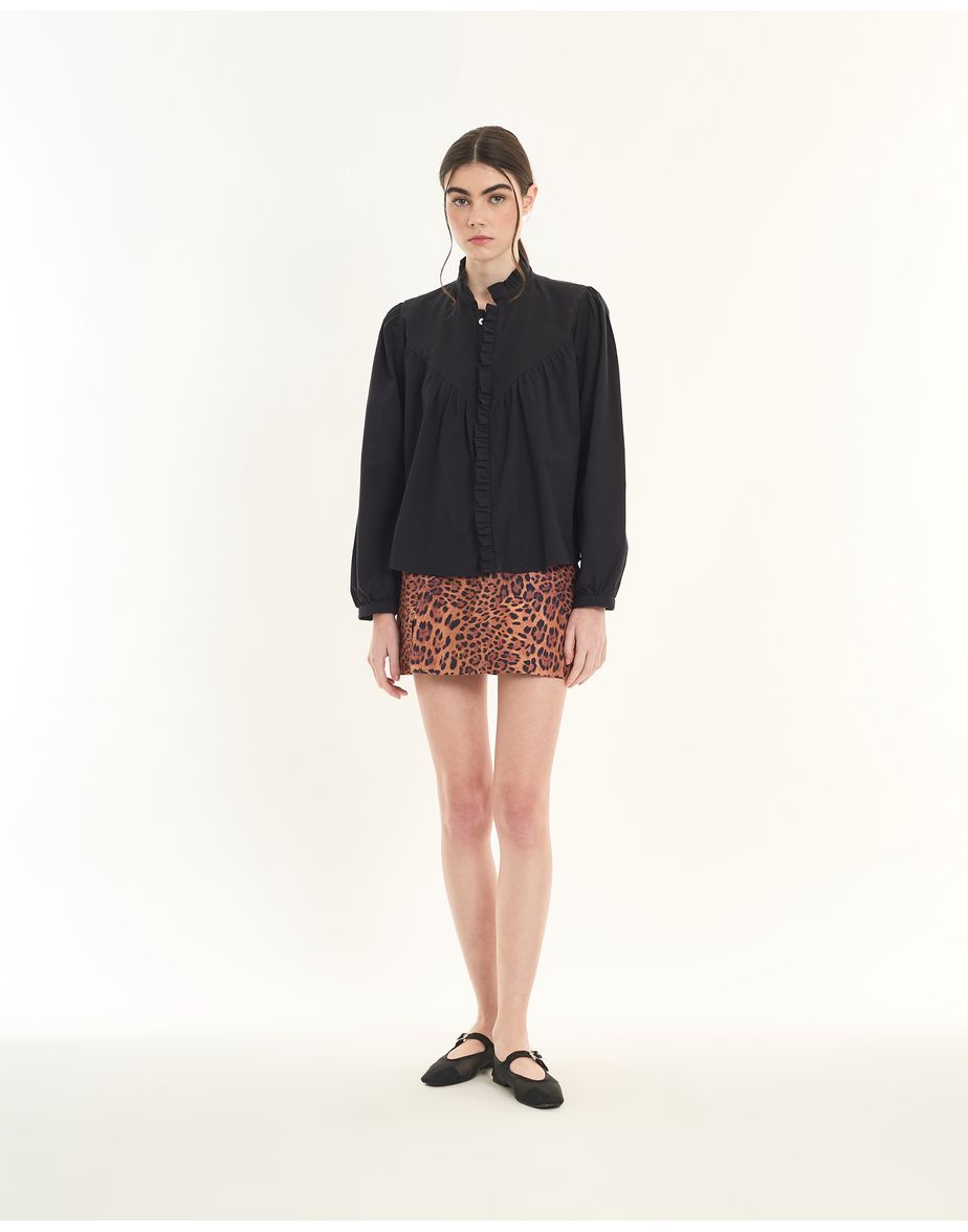 Camisa recorte inv preto