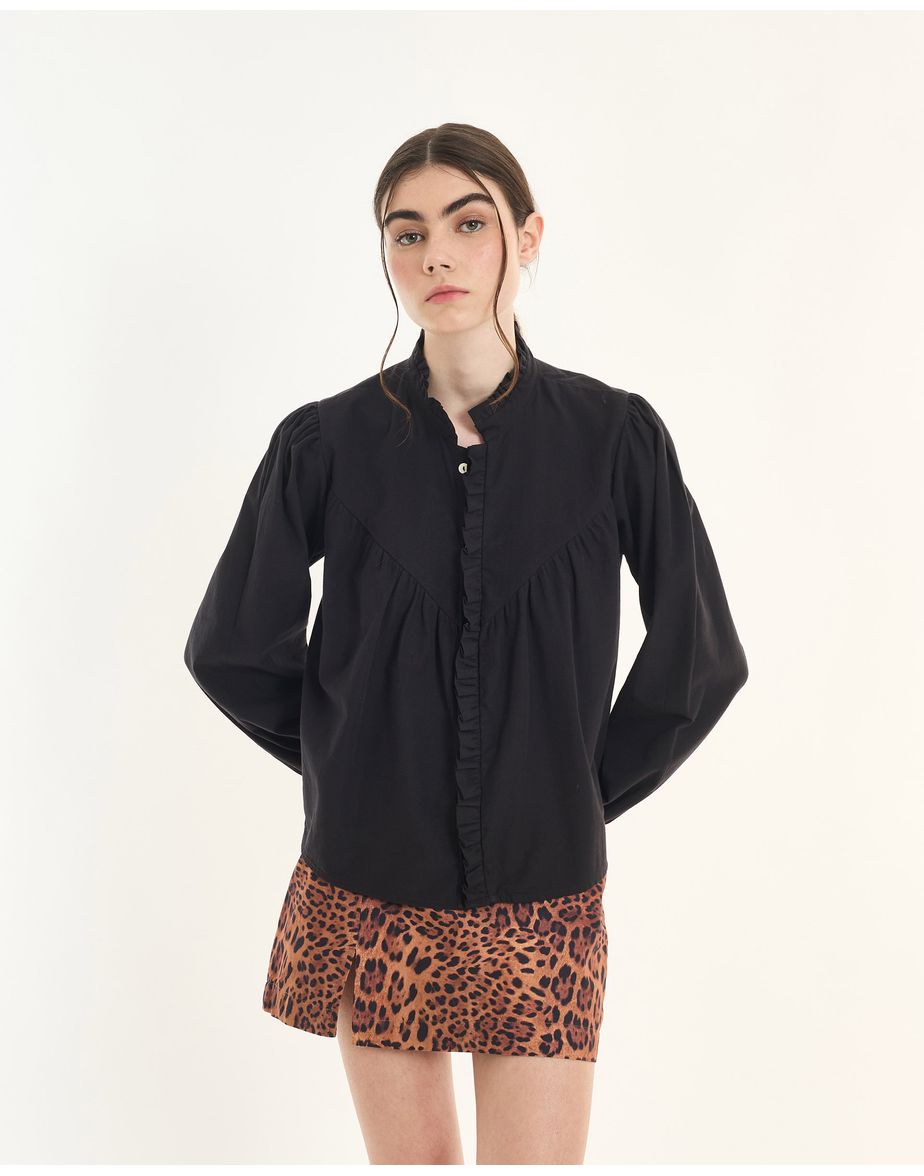 Camisa recorte inv preto
