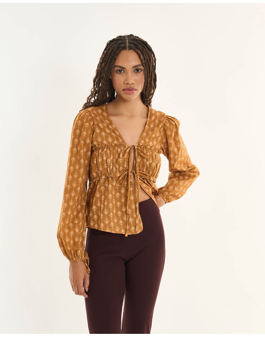 Blusa cassis inv estampado