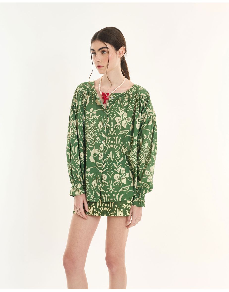 Blusa capri inv estampado