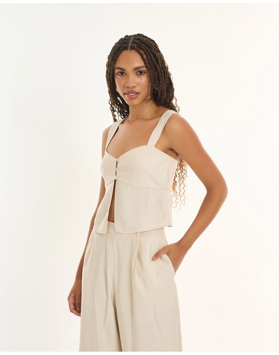 Top basque inv off-white