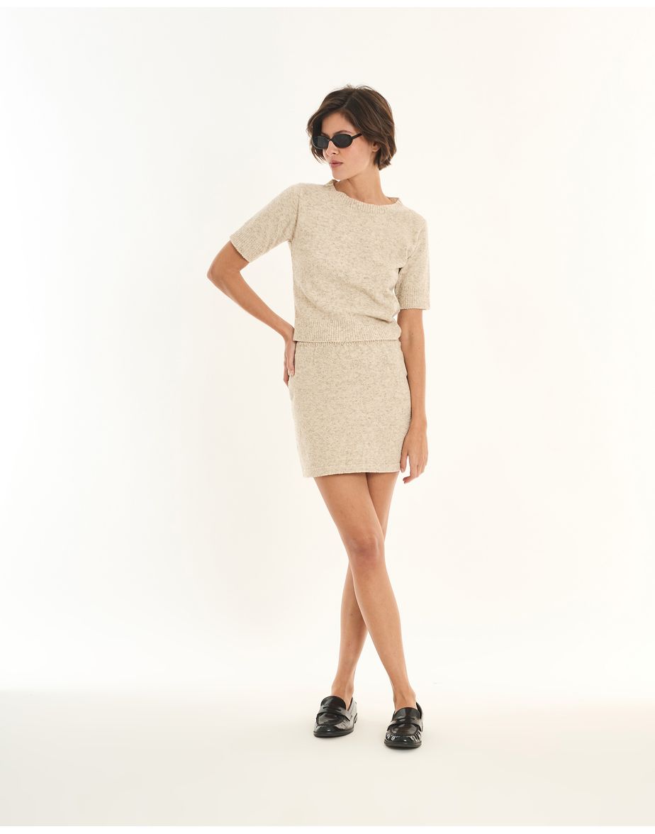 Blusa tricot mousse inv off-white