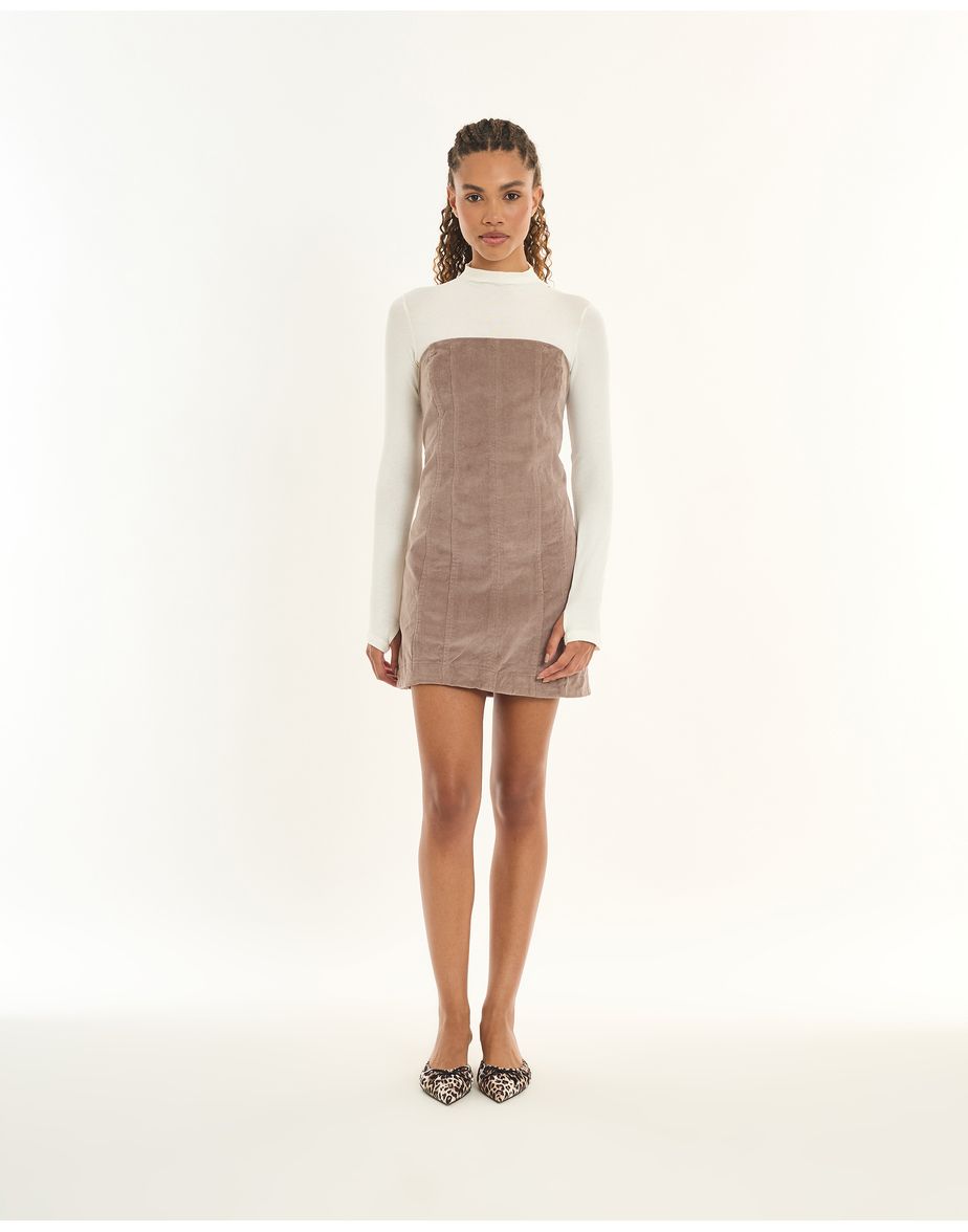 Vestido tomara que caia inv cinza escuro
