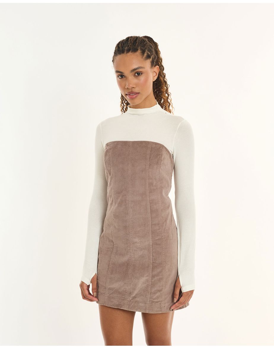 Vestido tomara que caia inv cinza escuro