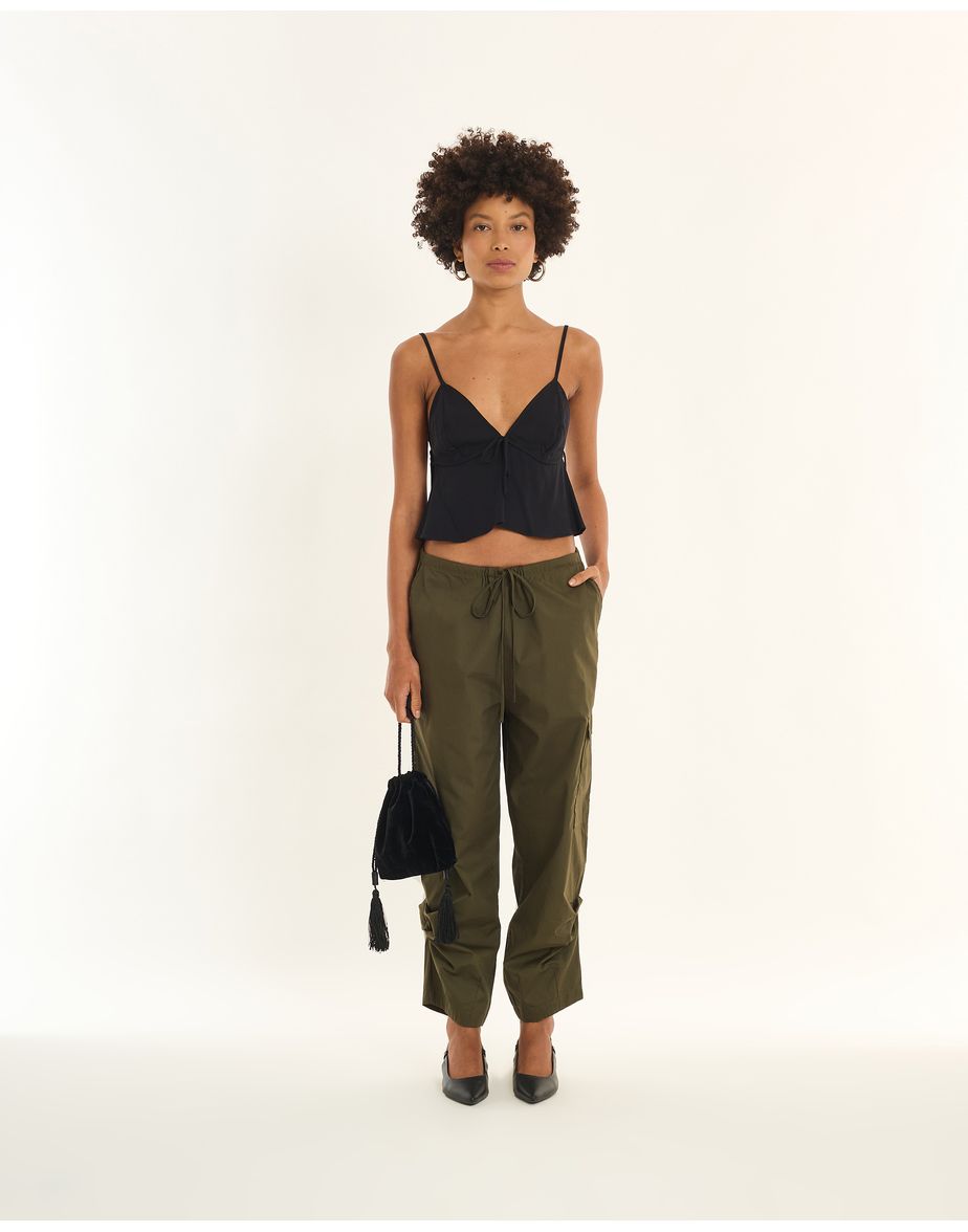 Calça tricoline inv verde