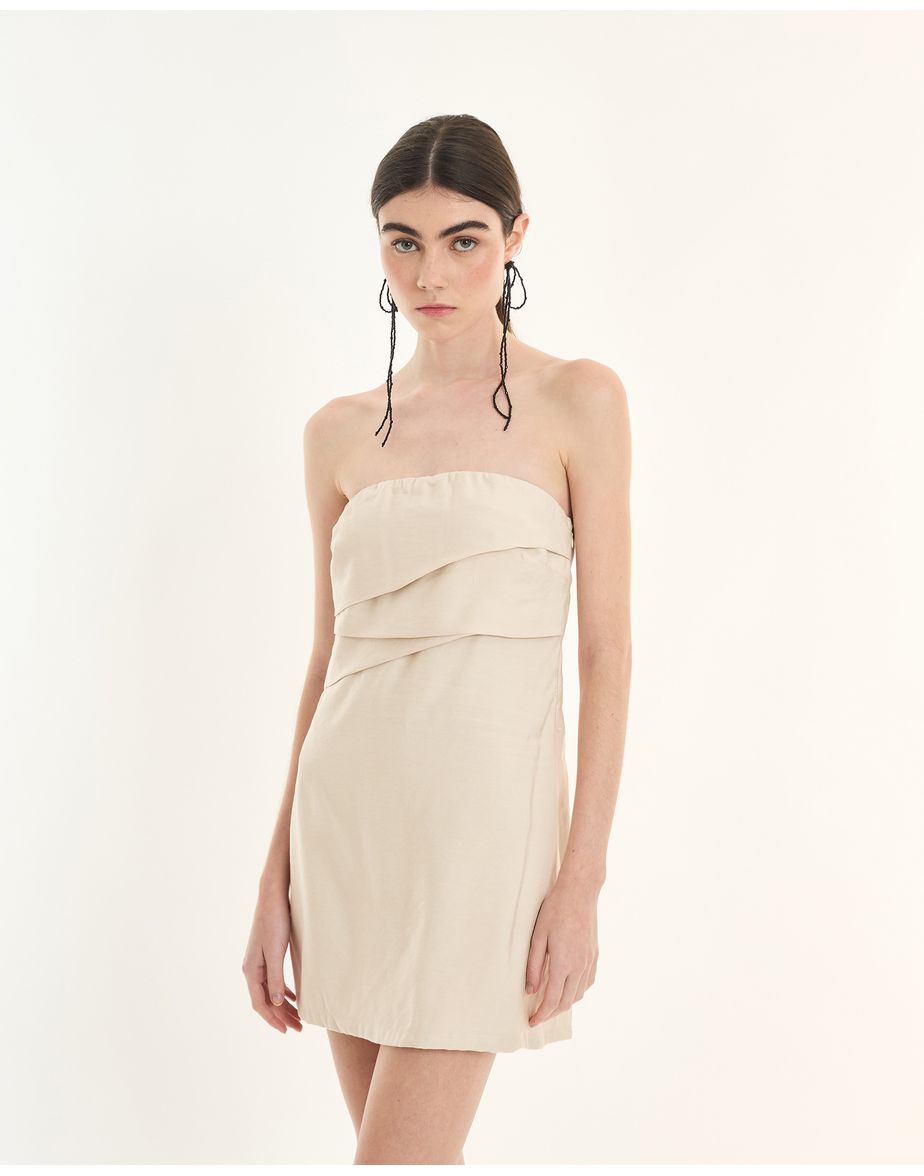 Vestido origami inv off-white