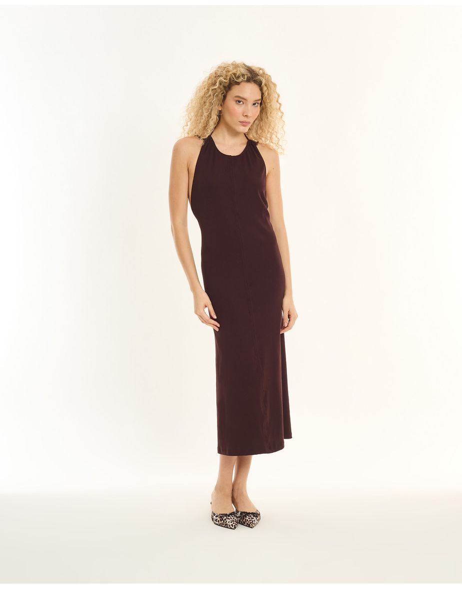 Vestido bandage inv marrom