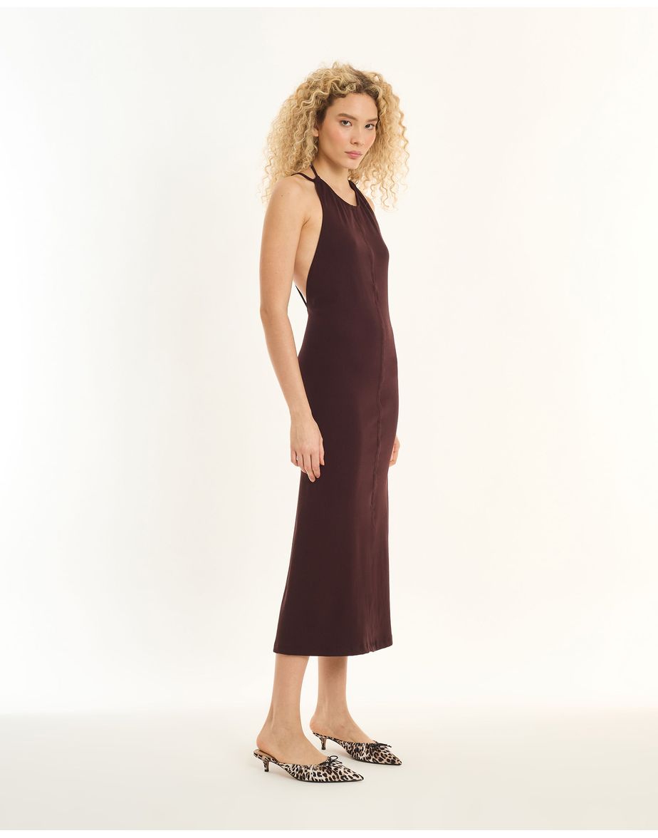 Vestido bandage inv marrom