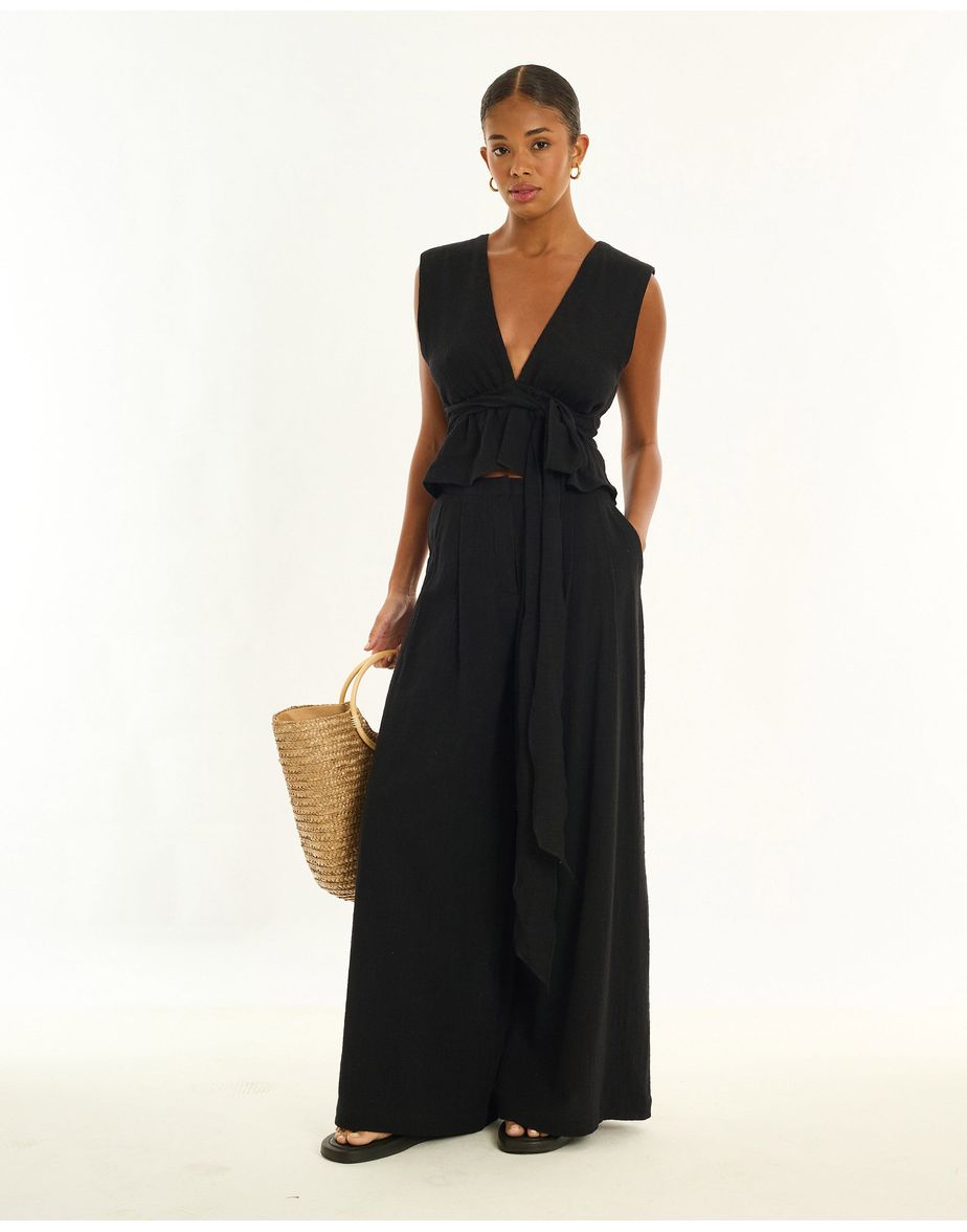 Calça textura ray preto