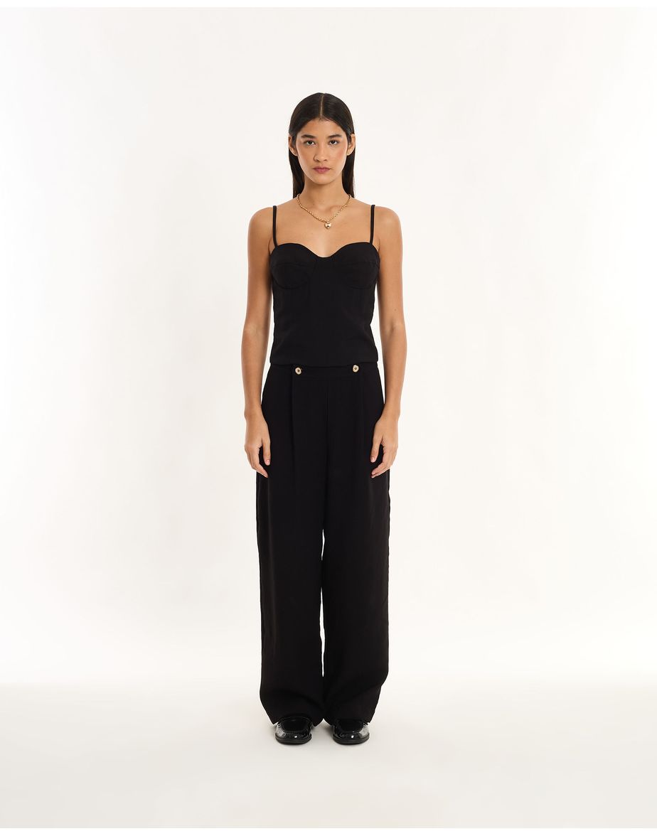 Blusa tube pen preto