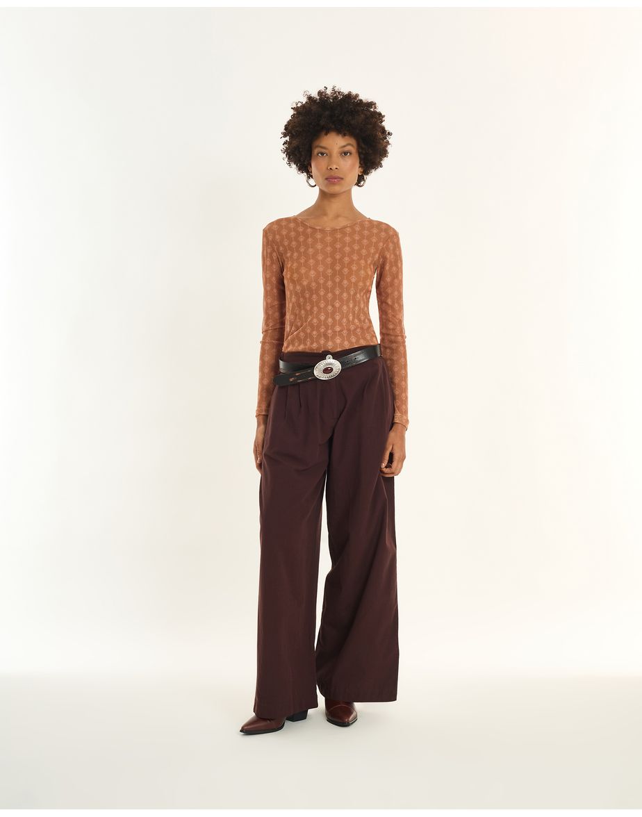Blusa tule cassis inv estampado