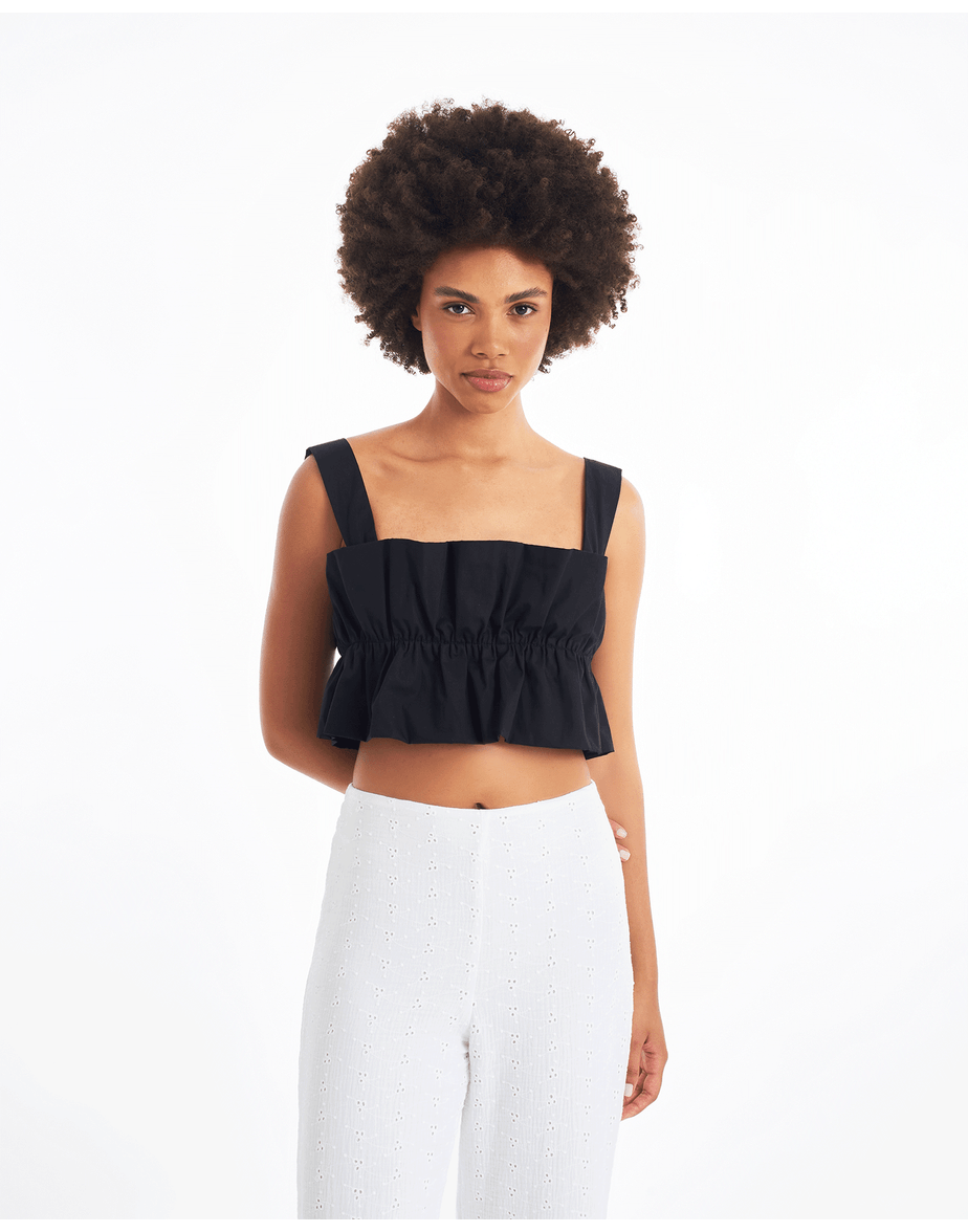 Top tricoline dol preto