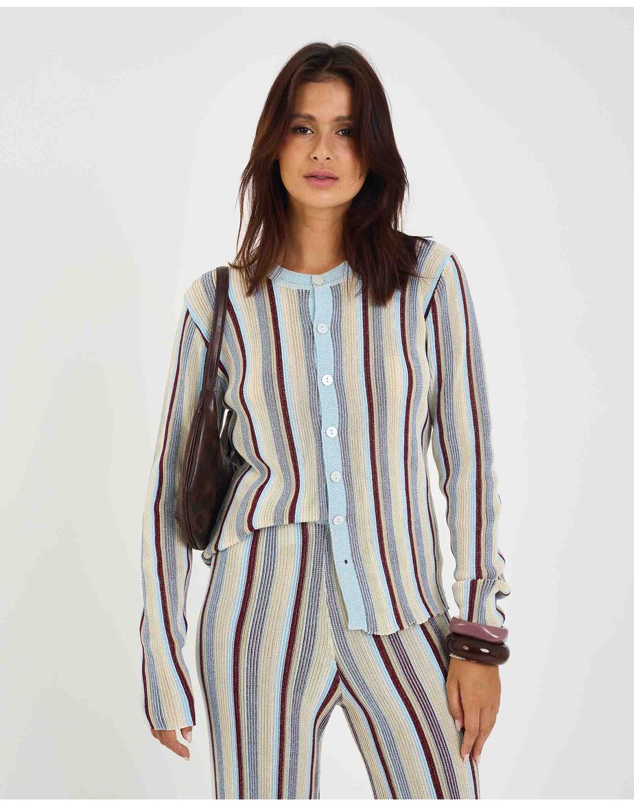 Casaco tricot riv azul