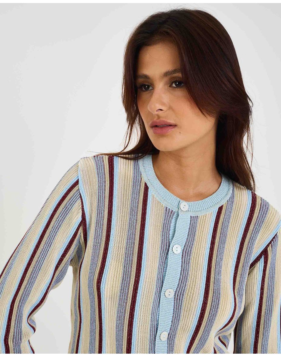 Casaco tricot riv azul