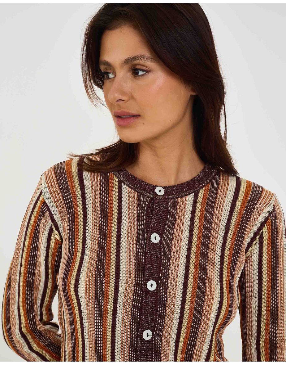 Casaco tricot riv marrom