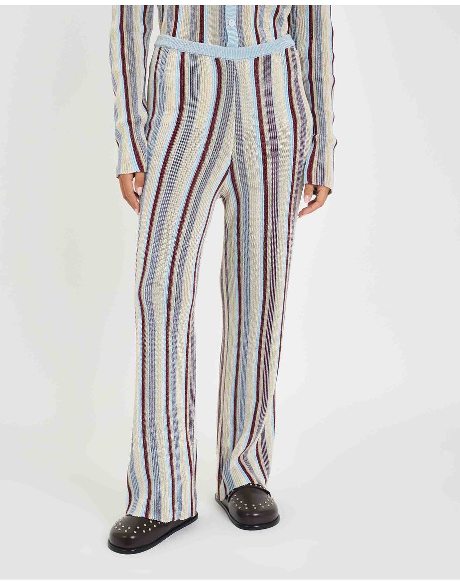 Calça tricot riv azul