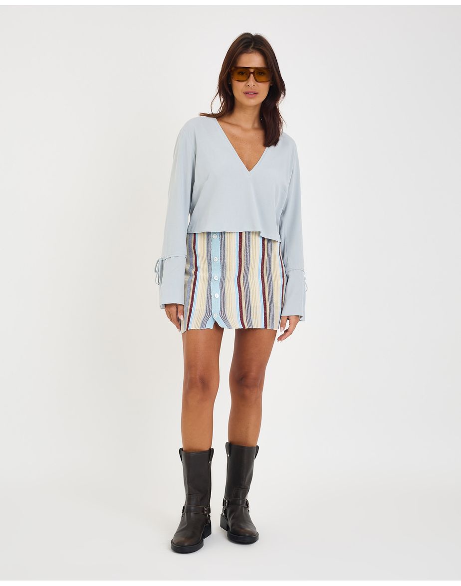 Saia tricot riv azul