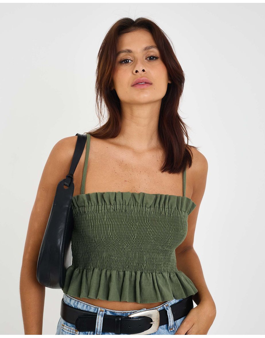 Top lastex girl verde