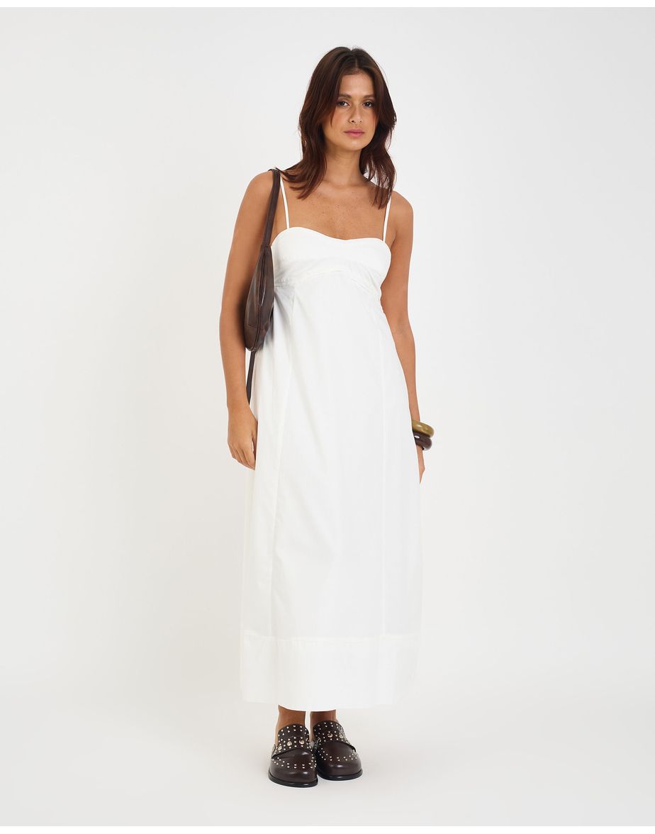 Vestido milano mel off-white