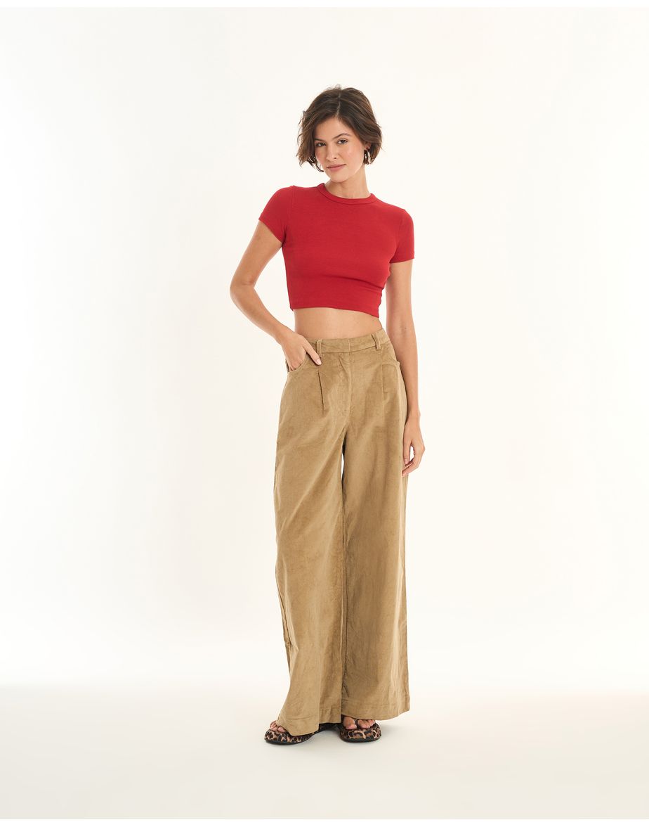 Top babylook inv vermelho