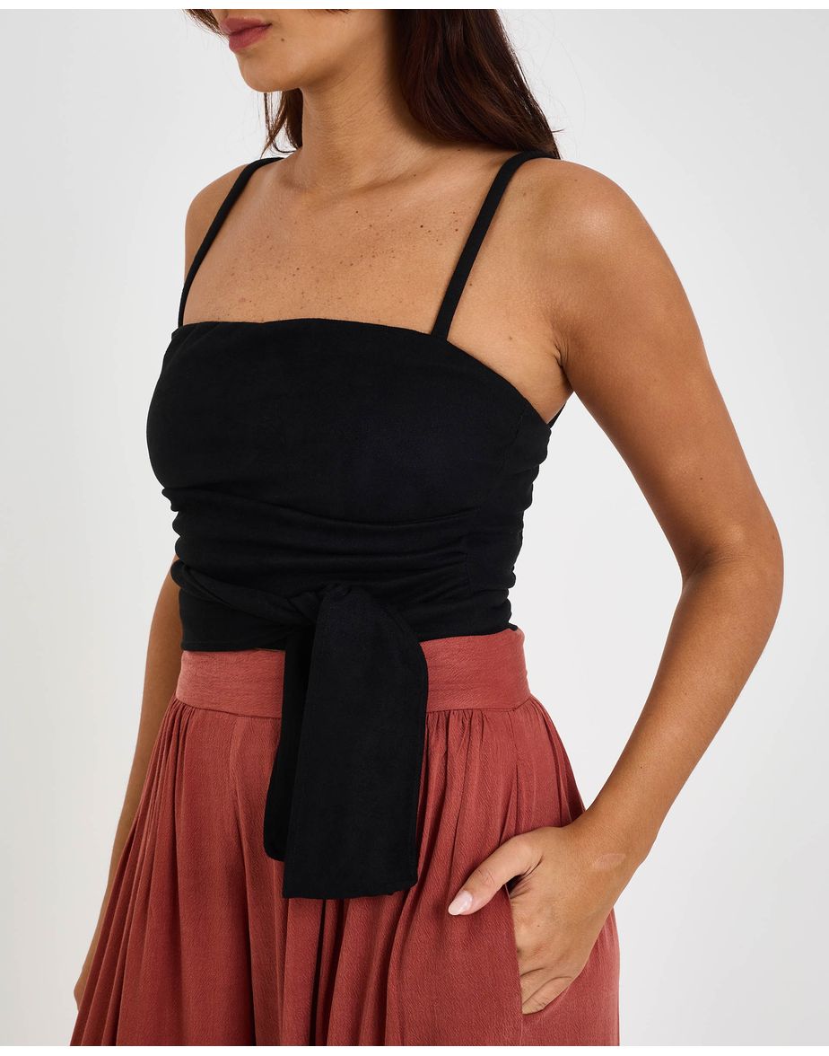 Top cotelê eve preto