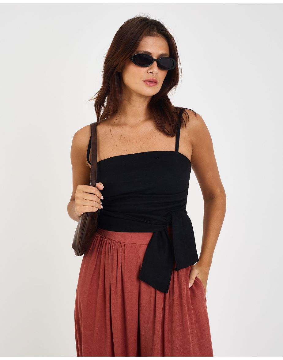Top cotelê eve preto