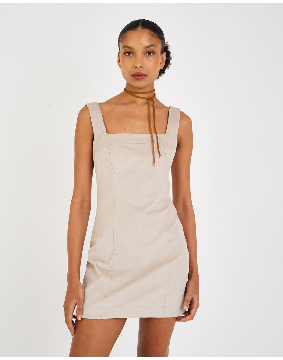 Vestido veludo eve cinza