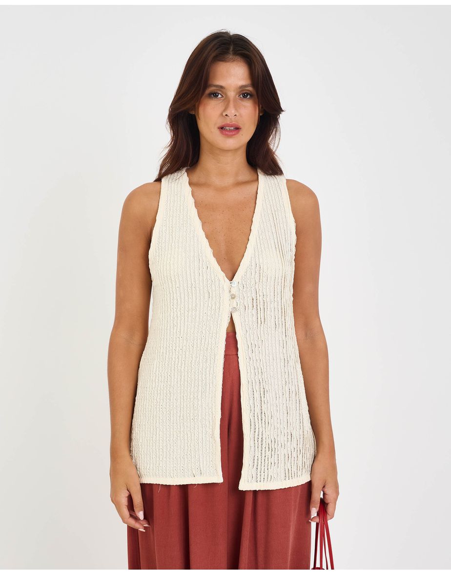 Blusa rendada eve off-white
